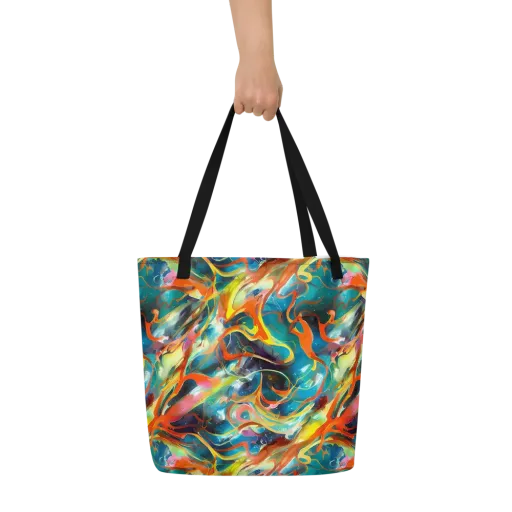 Cecily’s Swirl on a Large Tote Bag W/ Pocket