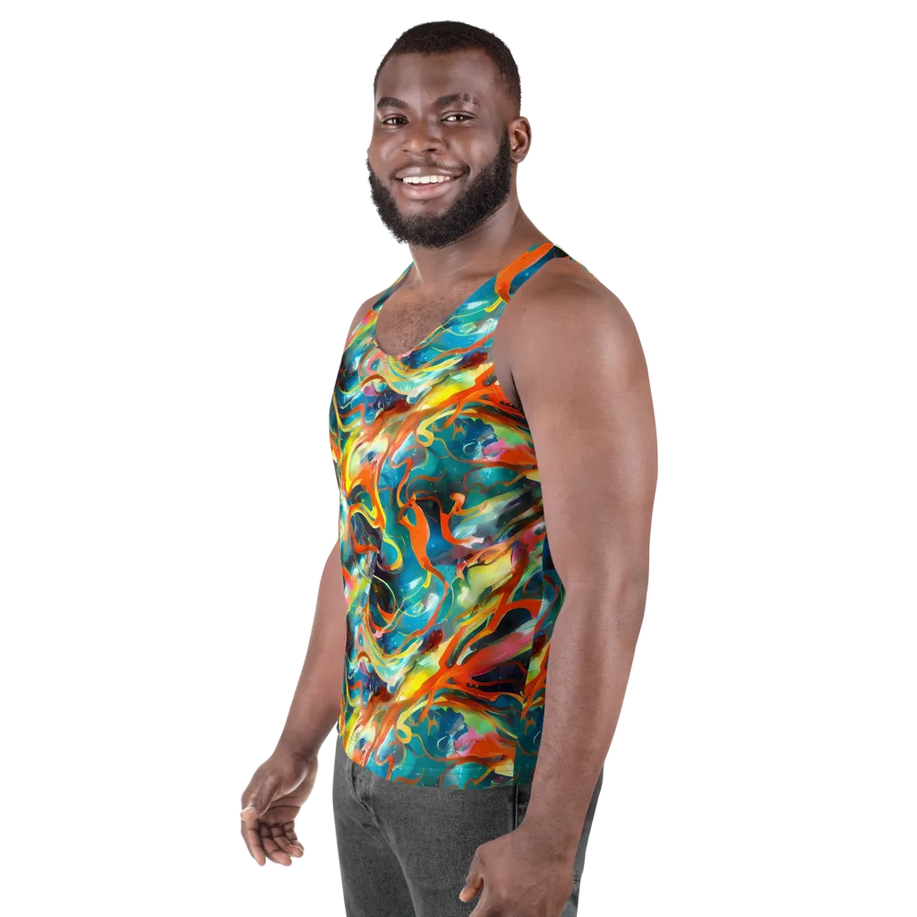 Cecily’s Swirl on Men's Tank Top — Left Front