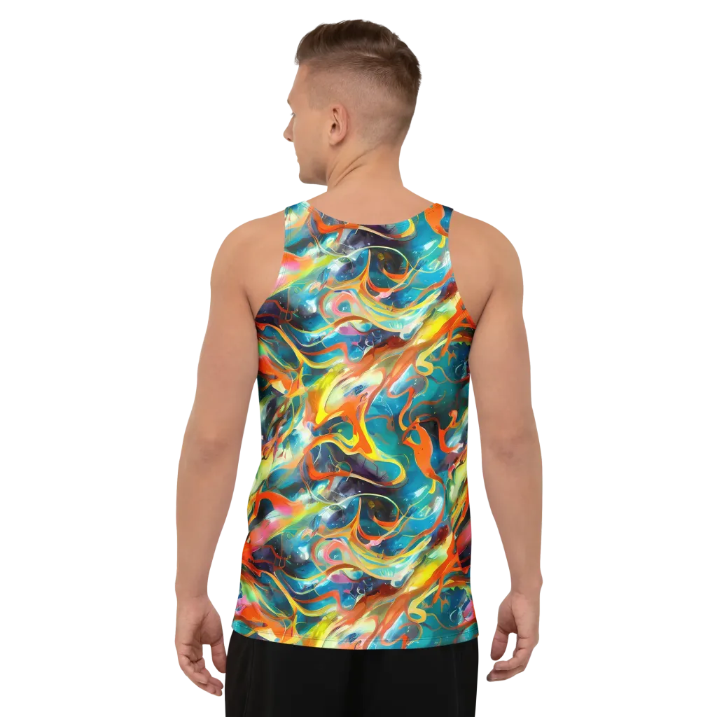 Cecily’s Swirl on Men's Tank Top — Back