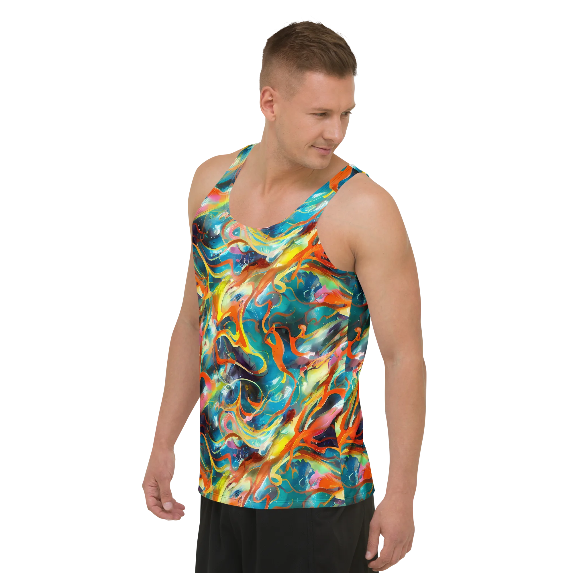 Cecily’s Swirl on Men's Tank Top — Left Front