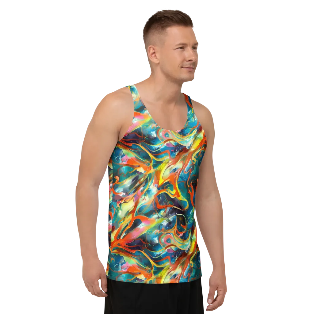Cecily’s Swirl on Men's Tank Top — Right Front