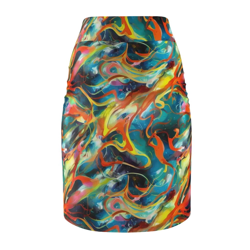 Cecily’s Swirl on Pencil Skirt — Back