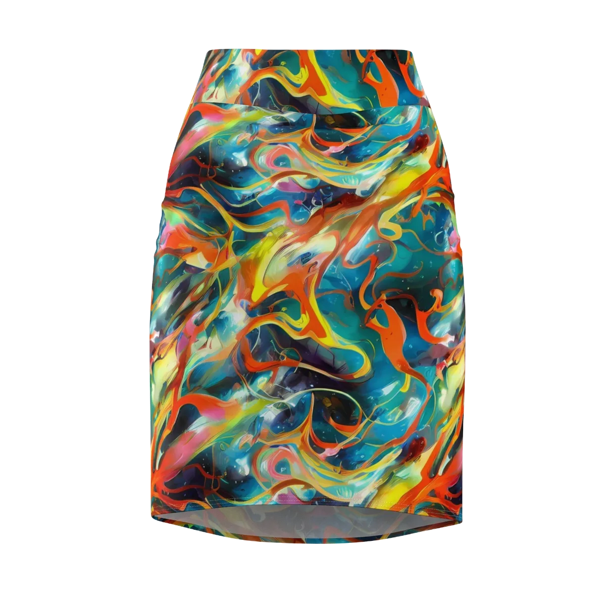 Cecily’s Swirl on Pencil Skirt — Front