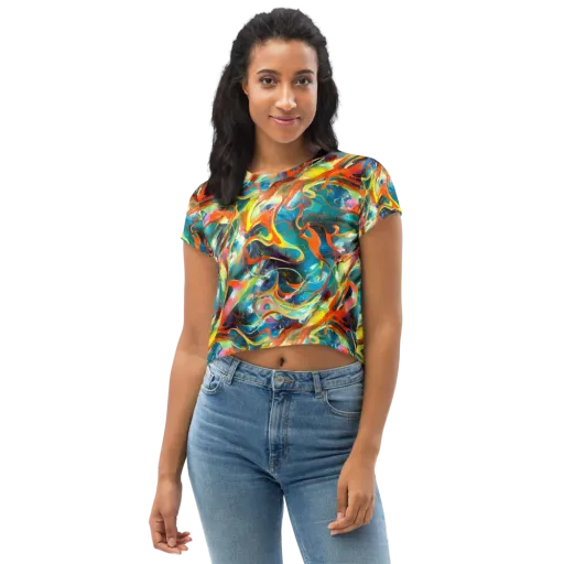 Cecily’s Swirl on a Crop Tee