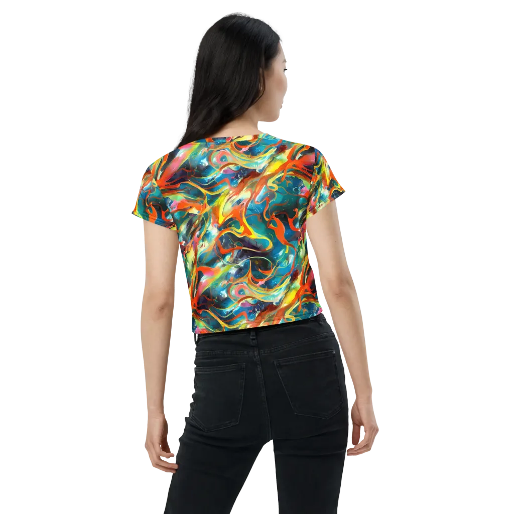 Cecily’s Swirl on Crop Tee — Back