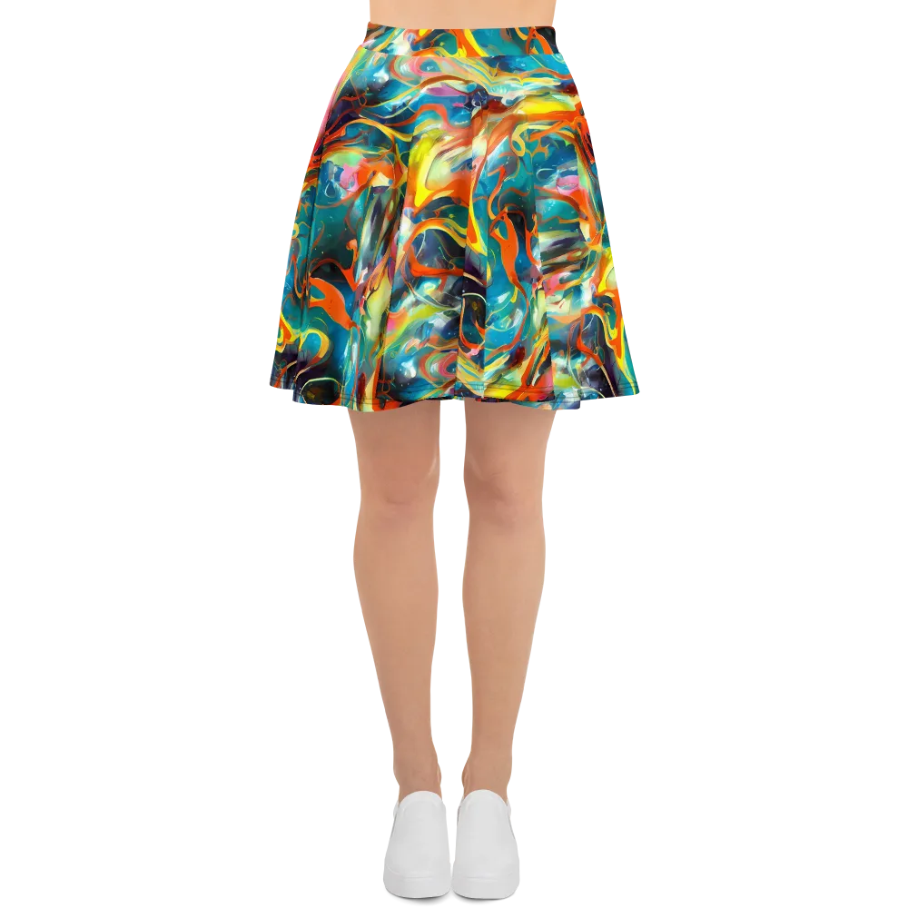 Cecily’s Swirl on Skater Skirt — Front