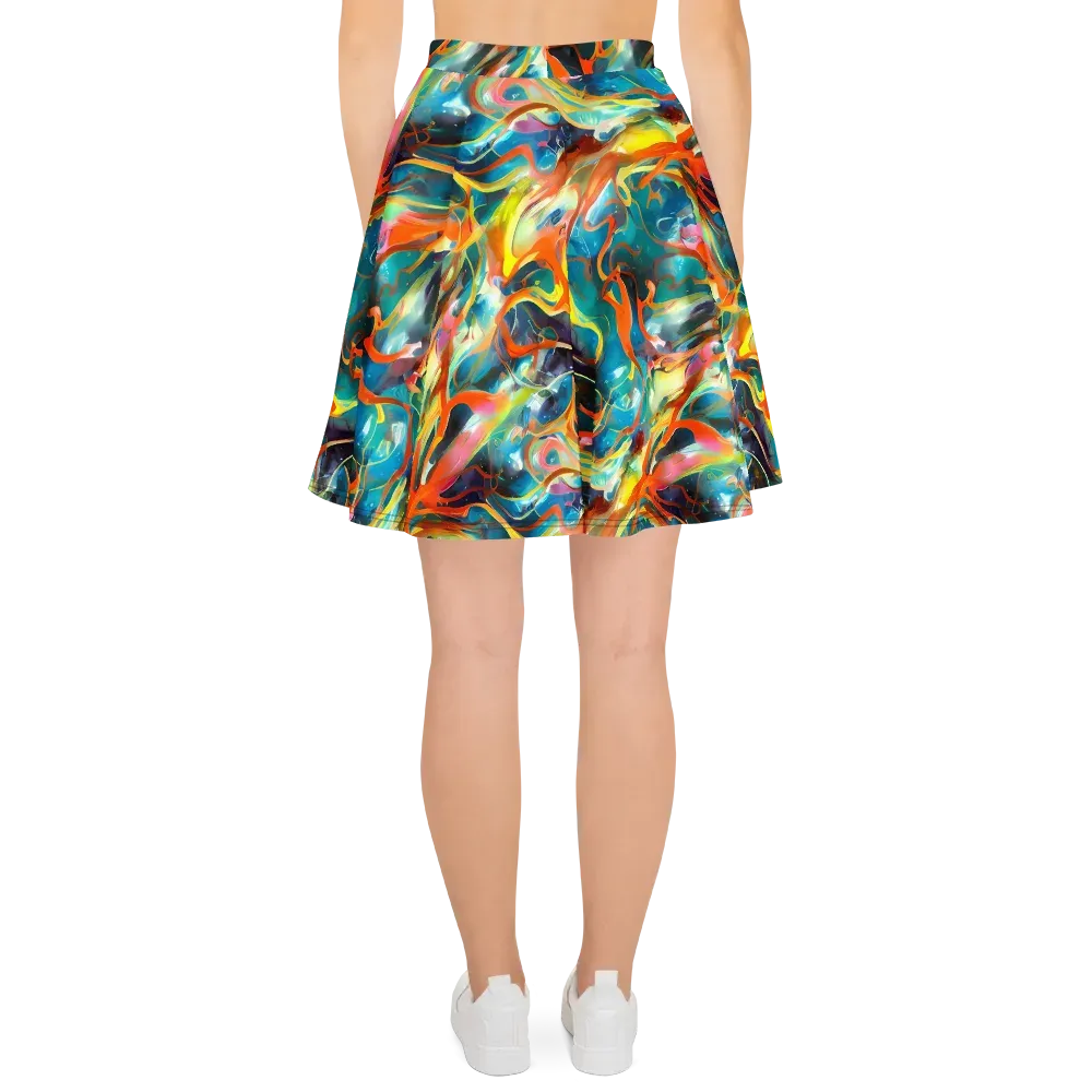 Cecily’s Swirl on Skater Skirt — Back