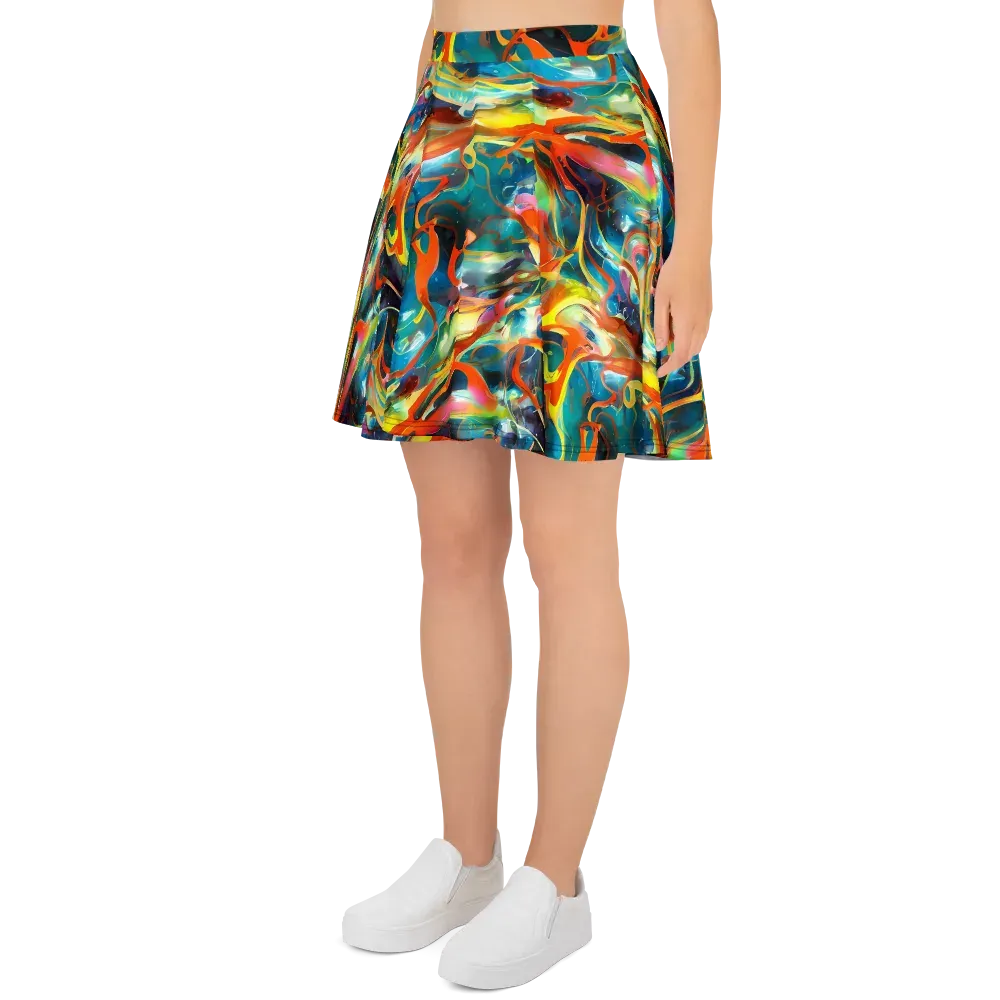 Cecily’s Swirl on Skater Skirt — Left