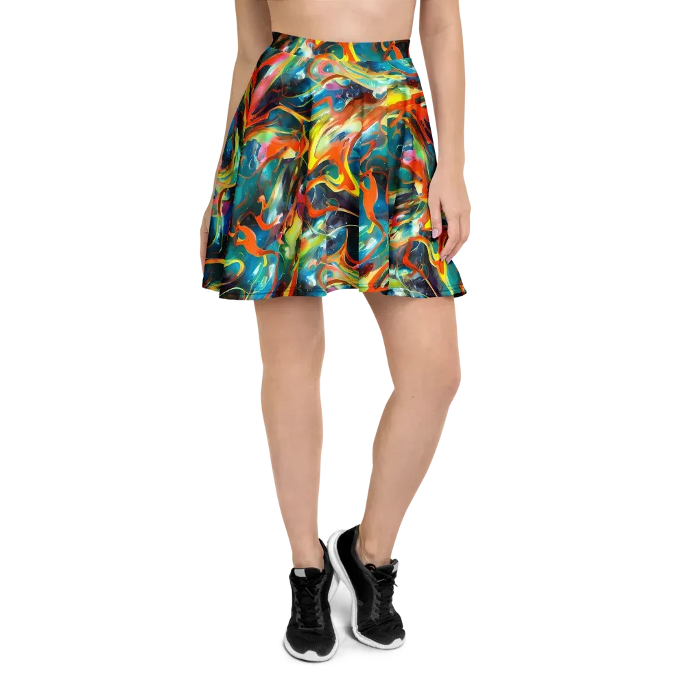 Cecily’s Swirl on Skater Skirt — Front