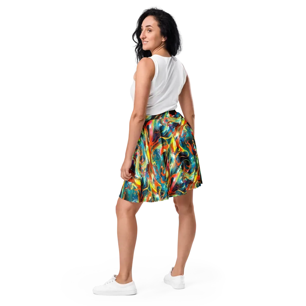 Cecily’s Swirl on Skater Skirt — Back