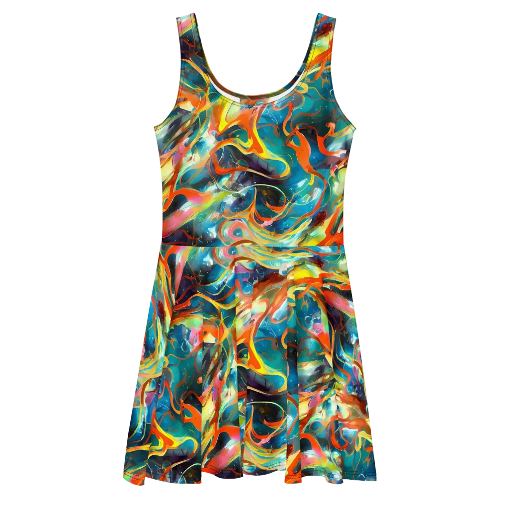 Cecily’s Swirl on Skater Dress — Front