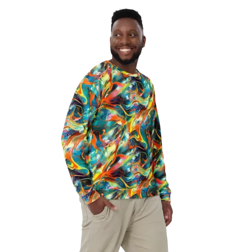 Cecily’s Swirl on a Sweatshirt