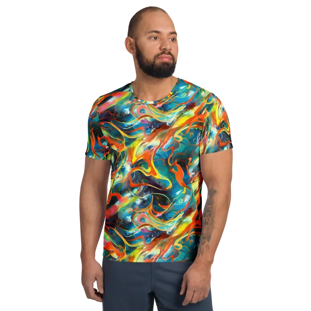 Cecily’s Swirl on Men's Athletic T-Shirt — Front