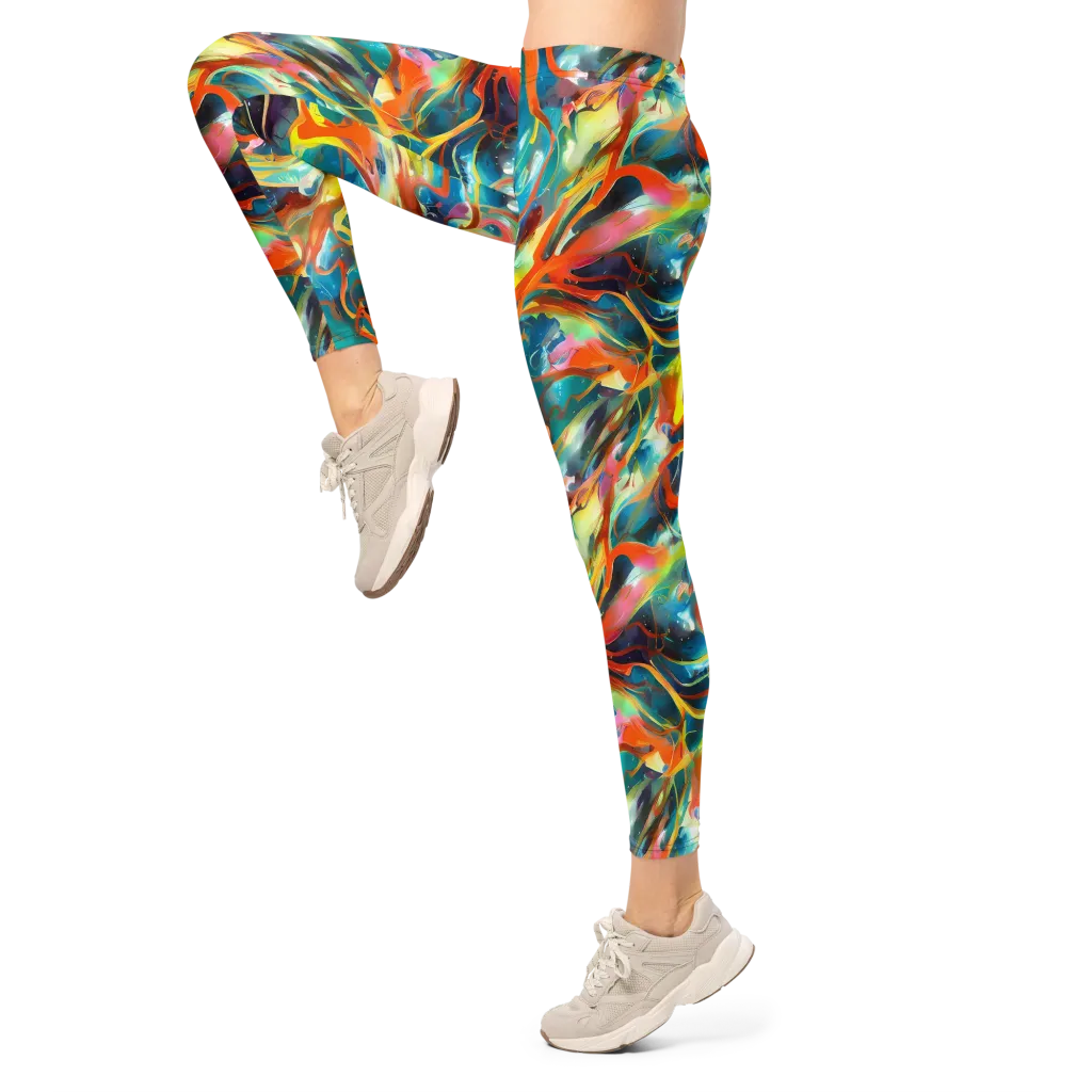 Cecily’s Swirl on Leggings — Left