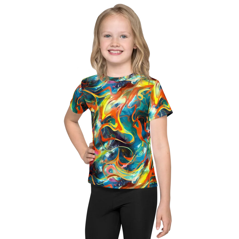 Cecily’s Swirl on Kids Crew Neck T-Shirt — Front