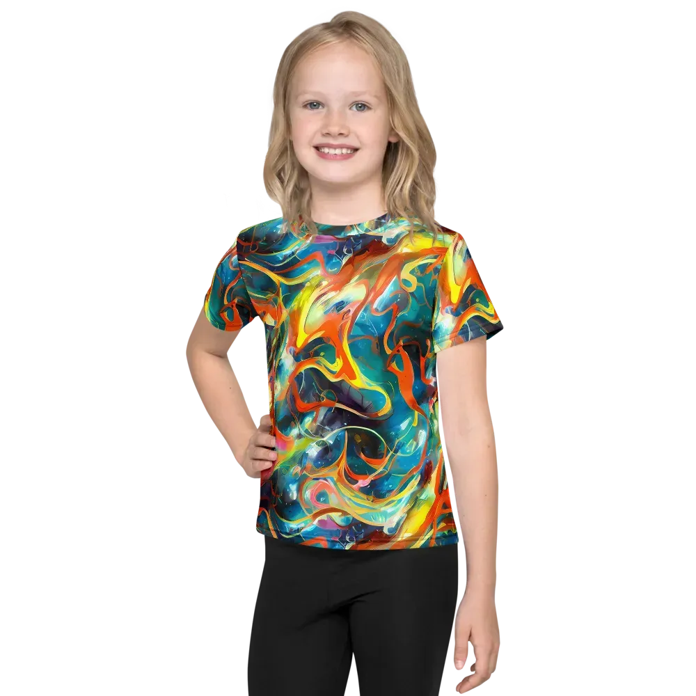 Cecily’s Swirl on Kids Crew Neck T-Shirt — Front