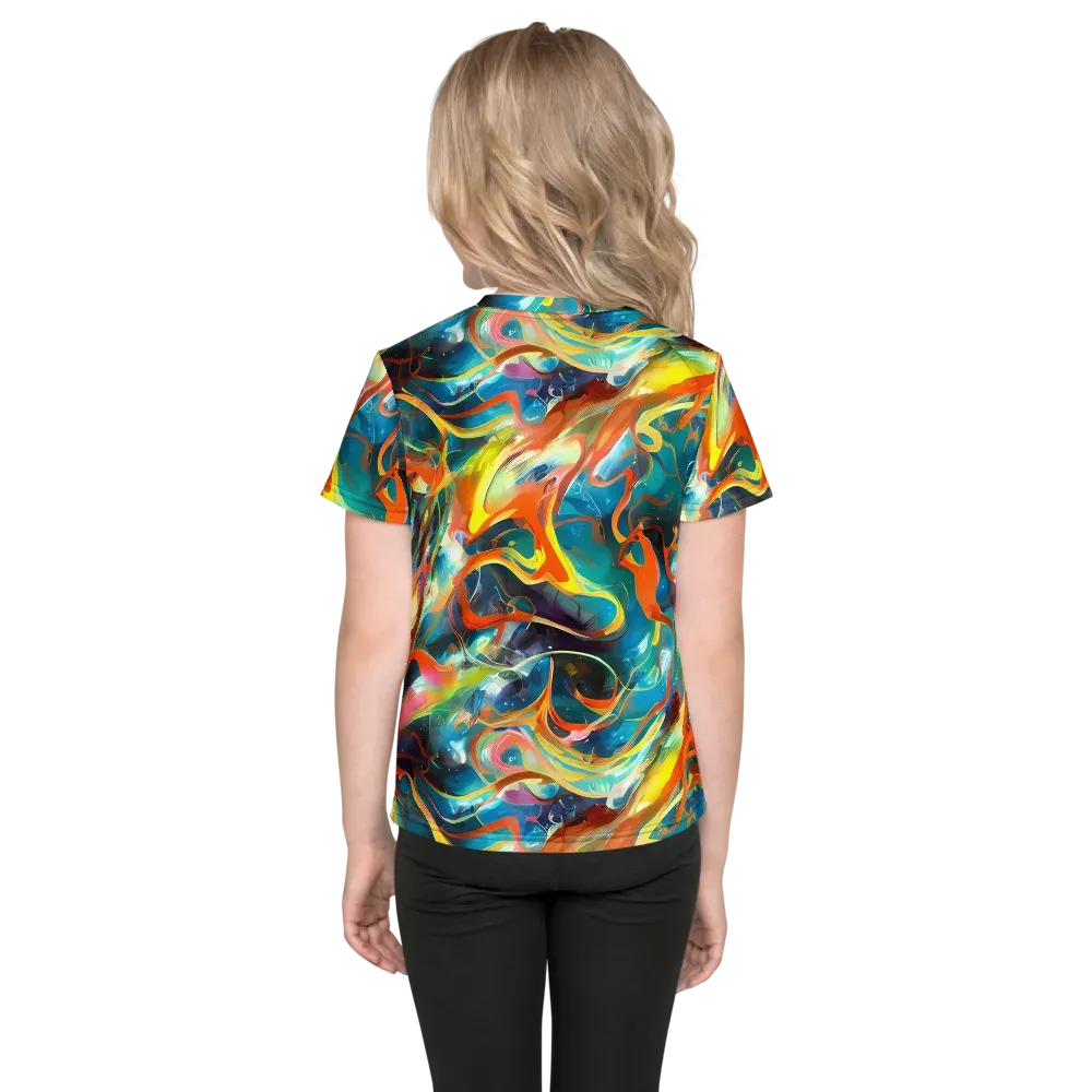 Cecily’s Swirl on Kids Crew Neck T-Shirt — Back