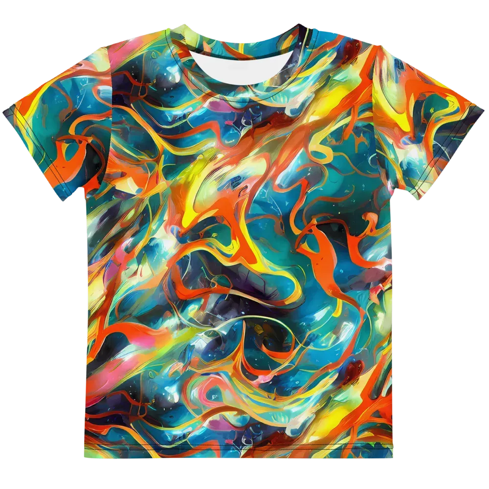 Cecily’s Swirl on Kids Crew Neck T-Shirt — Front