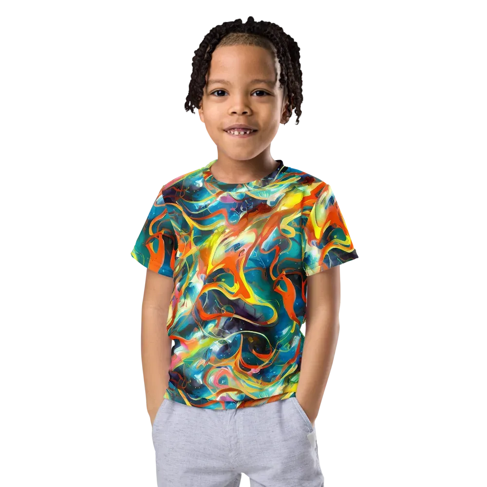Cecily’s Swirl on Kids Crew Neck T-Shirt — Front