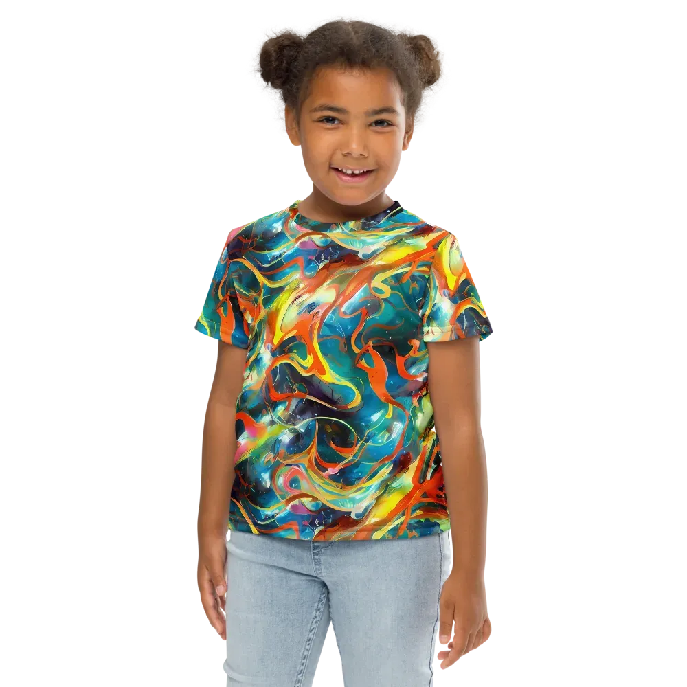 Cecily’s Swirl on Kids Crew Neck T-Shirt — Front