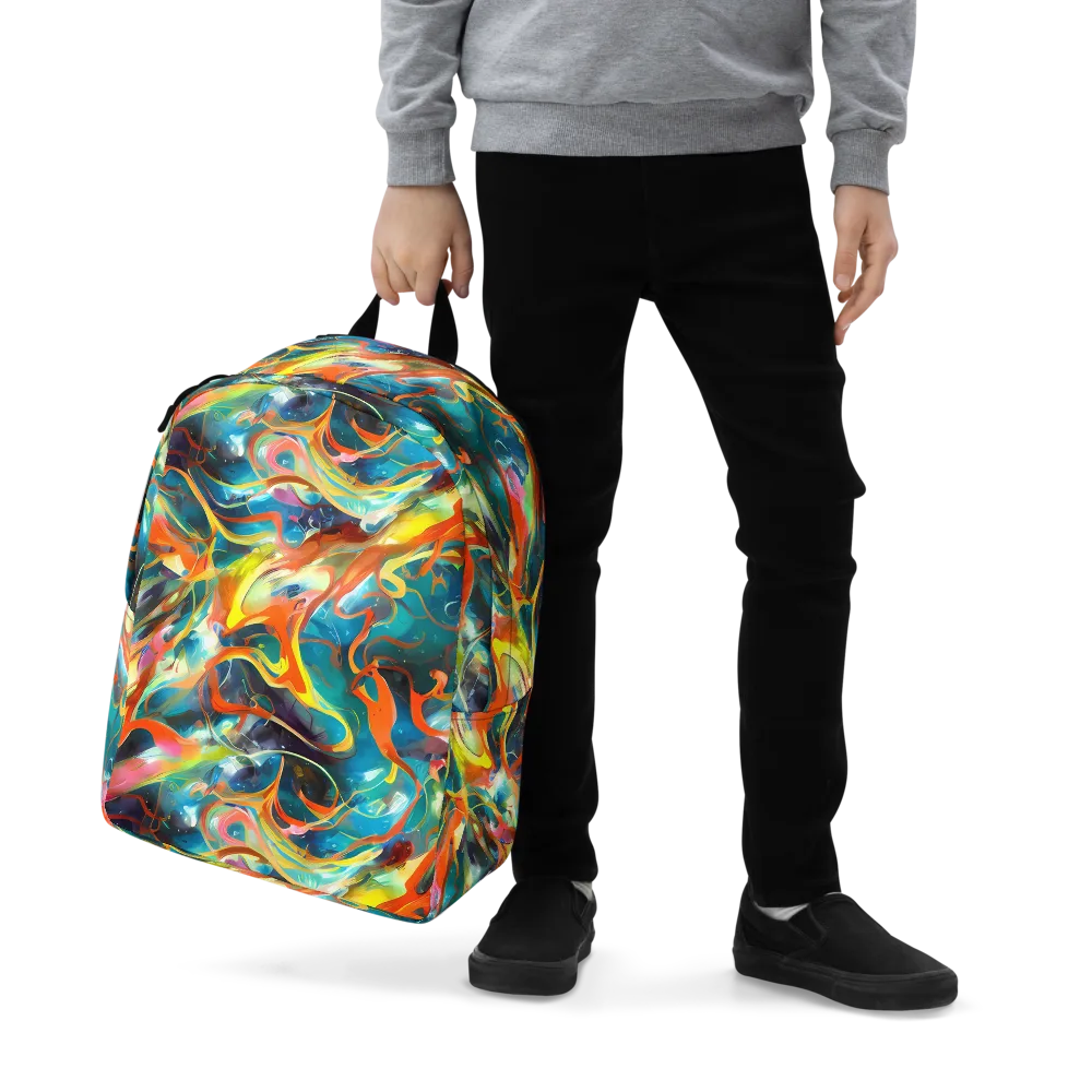 Cecily’s Swirl on Minimalist Backpack — Zoomed-in