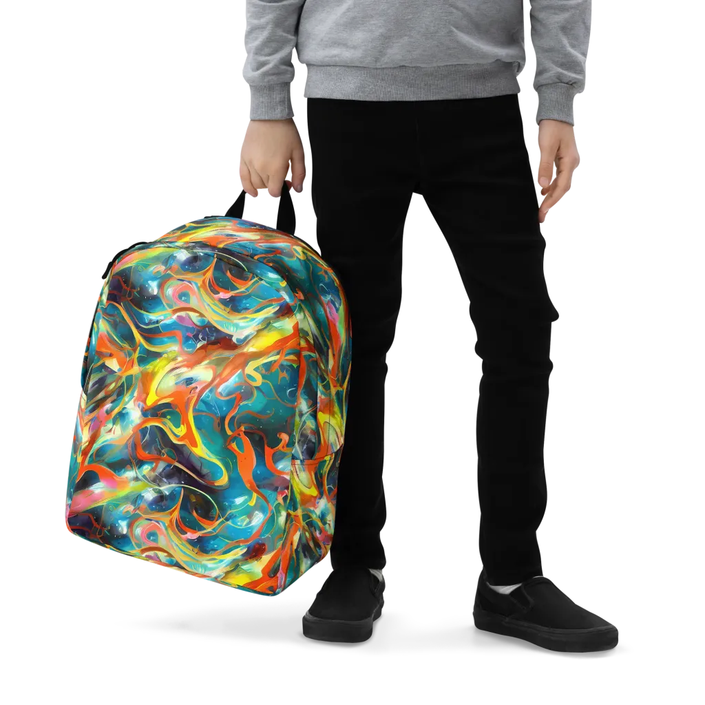 Cecily’s Swirl on Minimalist Backpack — Zoomed-in
