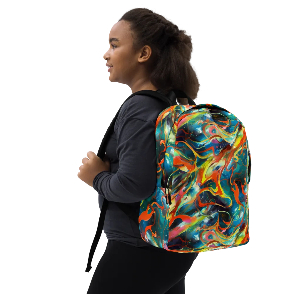 Cecily’s Swirl on Minimalist Backpack — Right Front