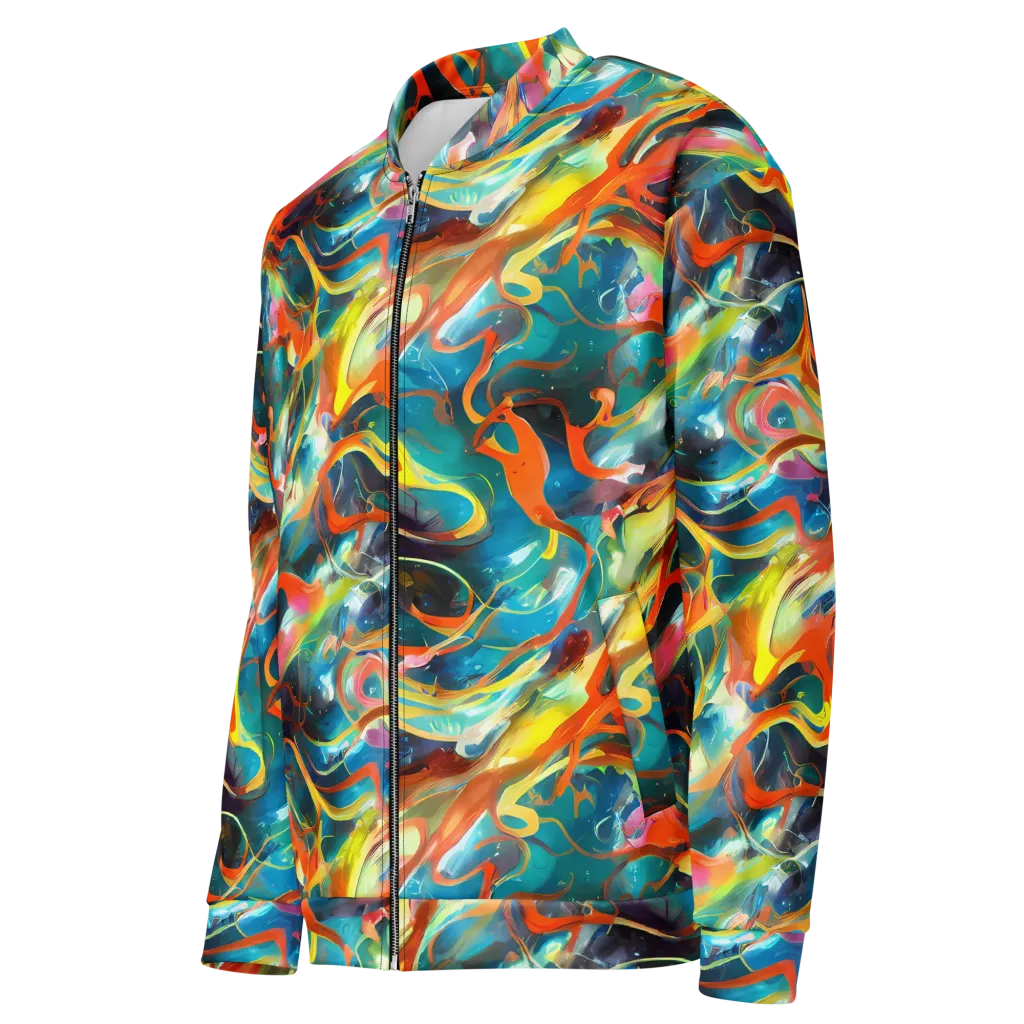 Cecily’s Swirl on Bomber Jacket — Left Front