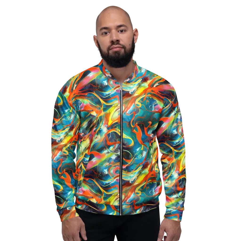 Cecily’s Swirl on Bomber Jacket — Front