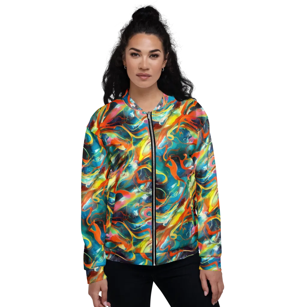 Cecily’s Swirl on Bomber Jacket — Front