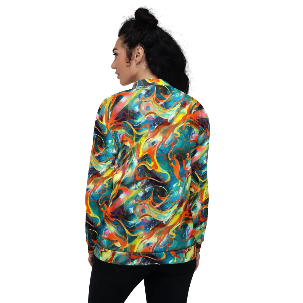 Cecily’s Swirl on Bomber Jacket — Back