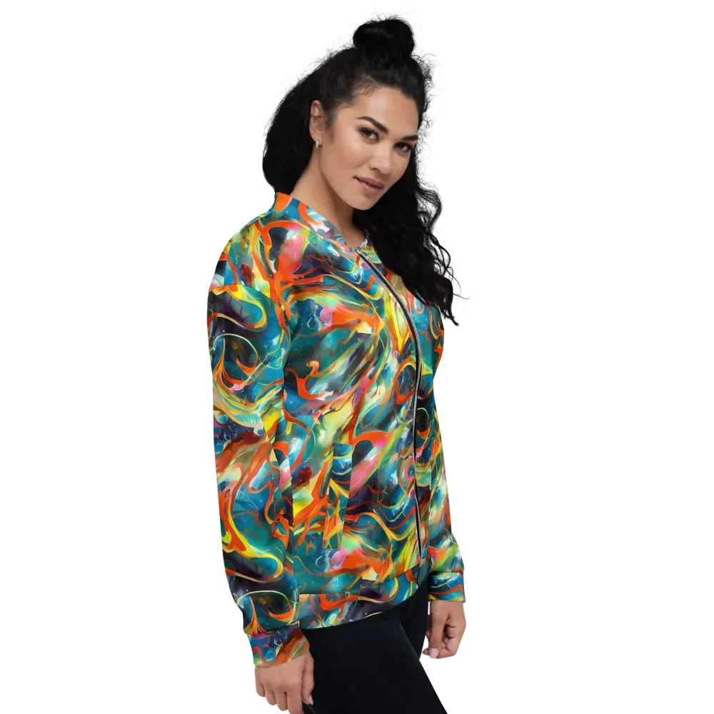 Cecily’s Swirl on Bomber Jacket — Right