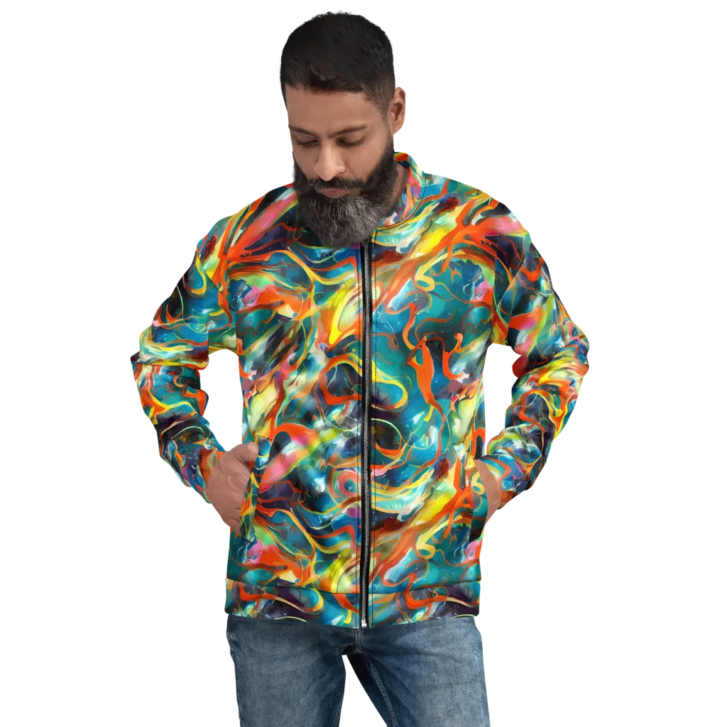 Cecily’s Swirl on Bomber Jacket — Front