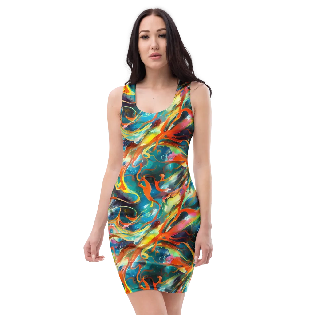 Cecily’s Swirl on Bodycon Dress — Front