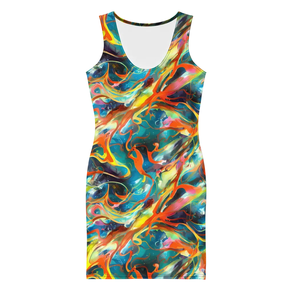 Cecily’s Swirl on Bodycon Dress — Front