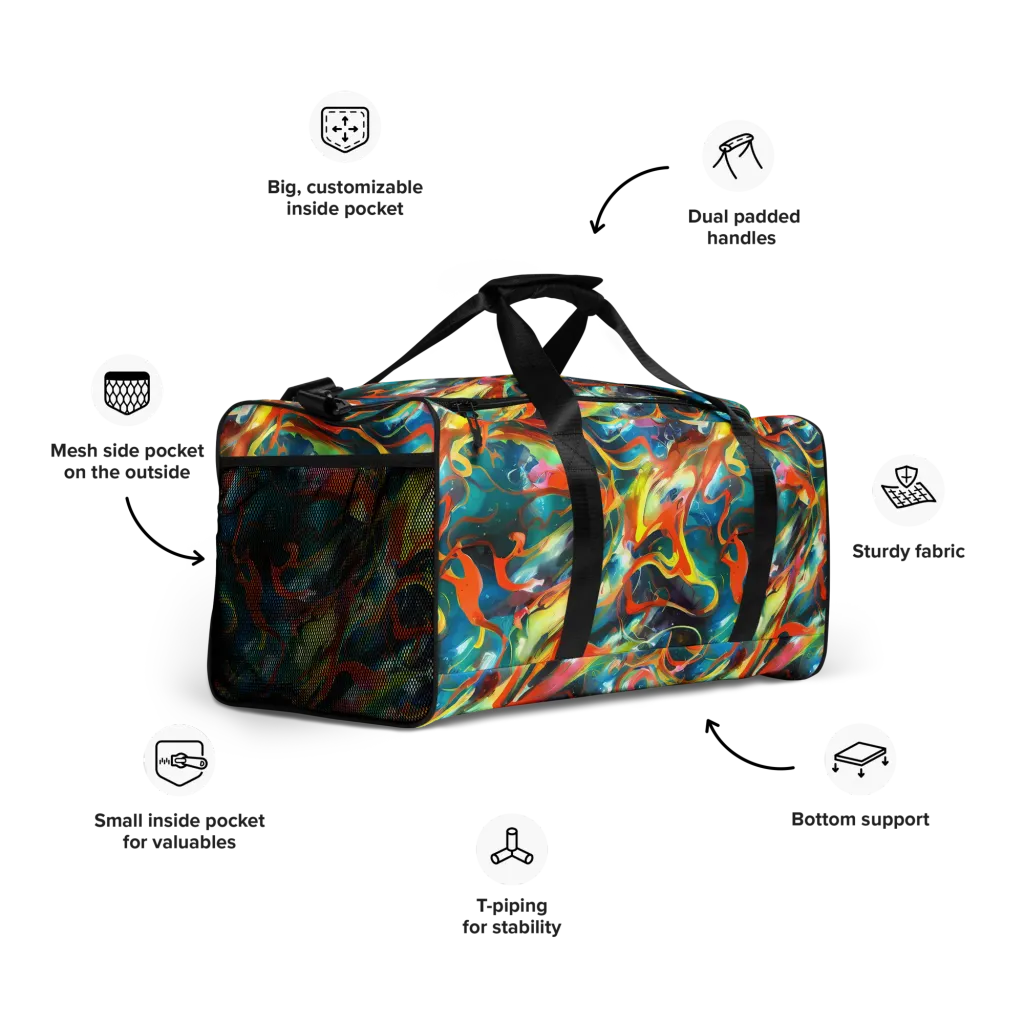 Cecily’s Swirl on Duffle Bag — Right Front