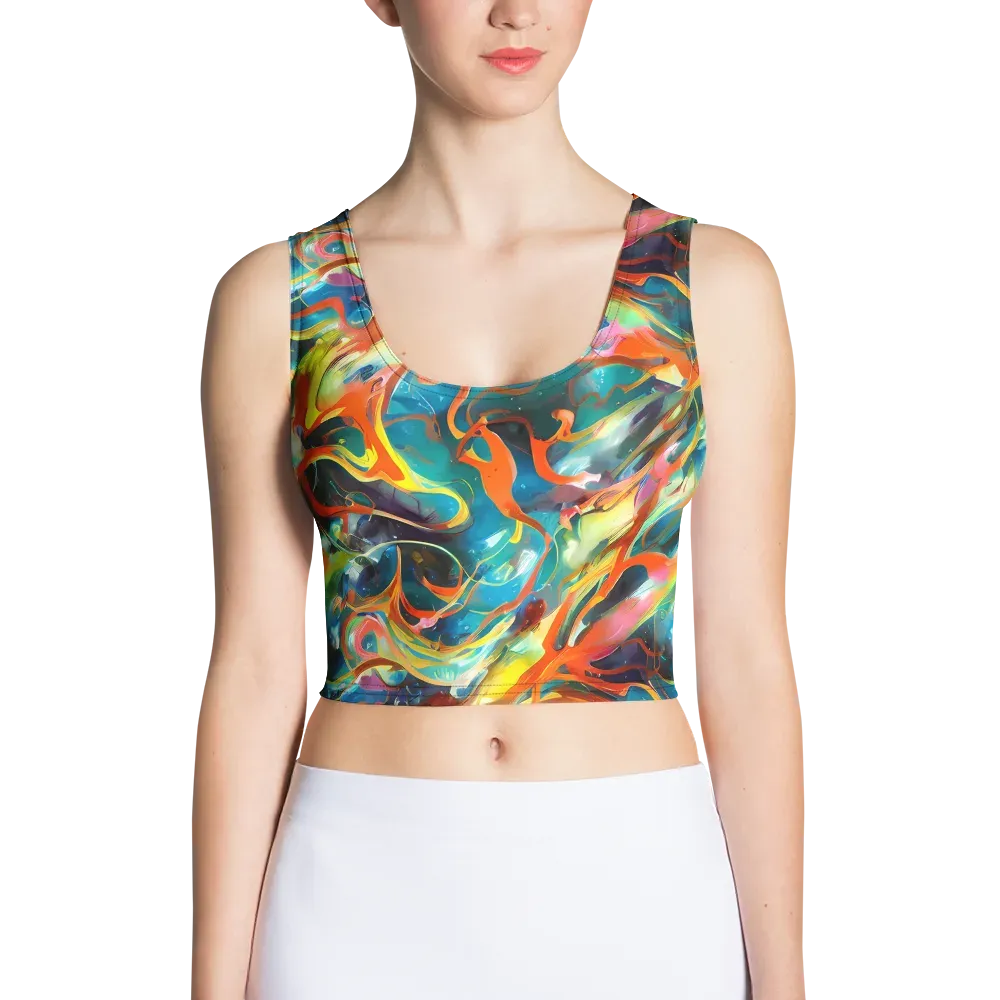 Cecily’s Swirl on Crop Top — Front