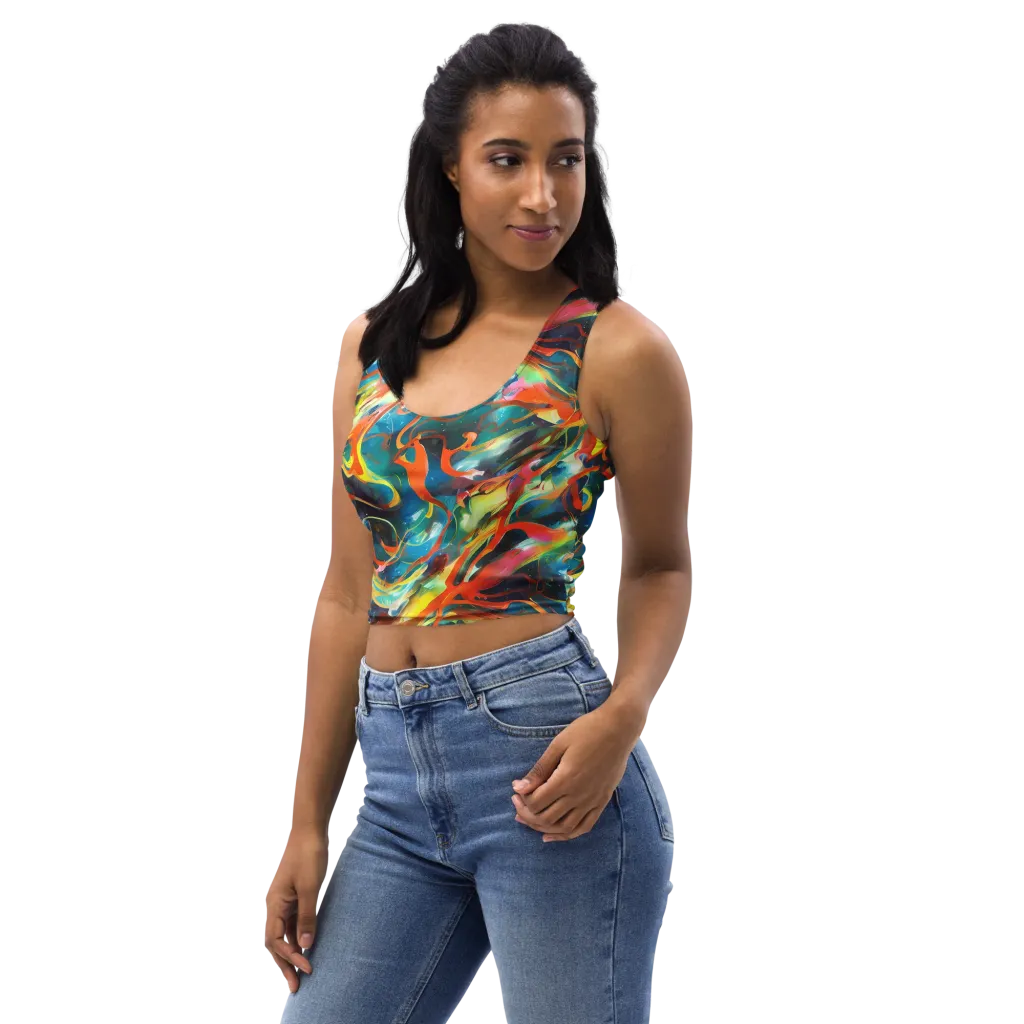 Cecily’s Swirl on Crop Top — Left Front