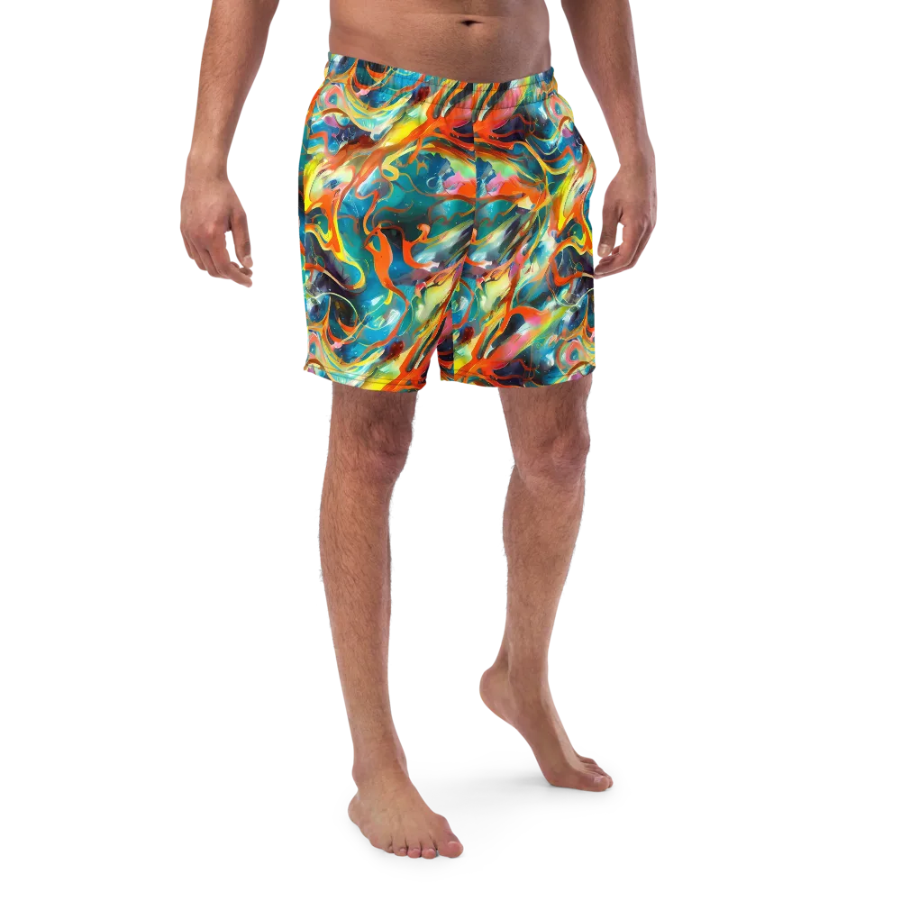 Cecily’s Swirl on Swim Trunks — Front