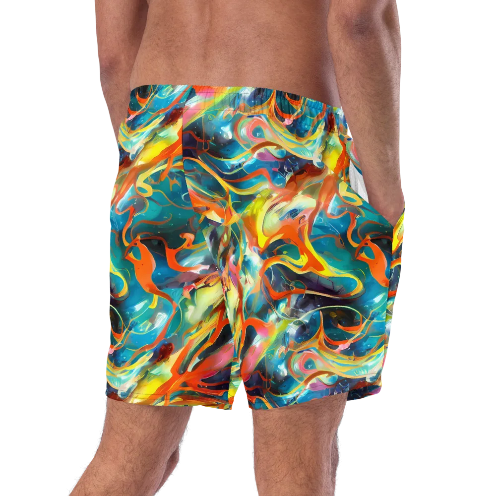 Cecily’s Swirl on Swim Trunks — Right Back