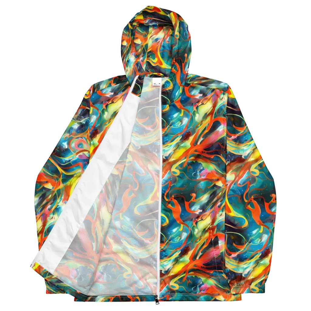 Cecily’s Swirl on Men's Windbreaker — Front