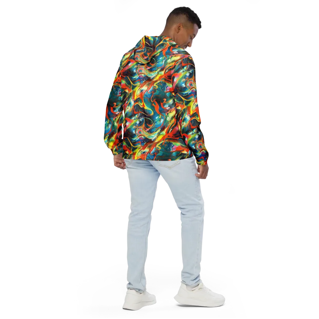 Cecily’s Swirl on Men's Windbreaker — Back