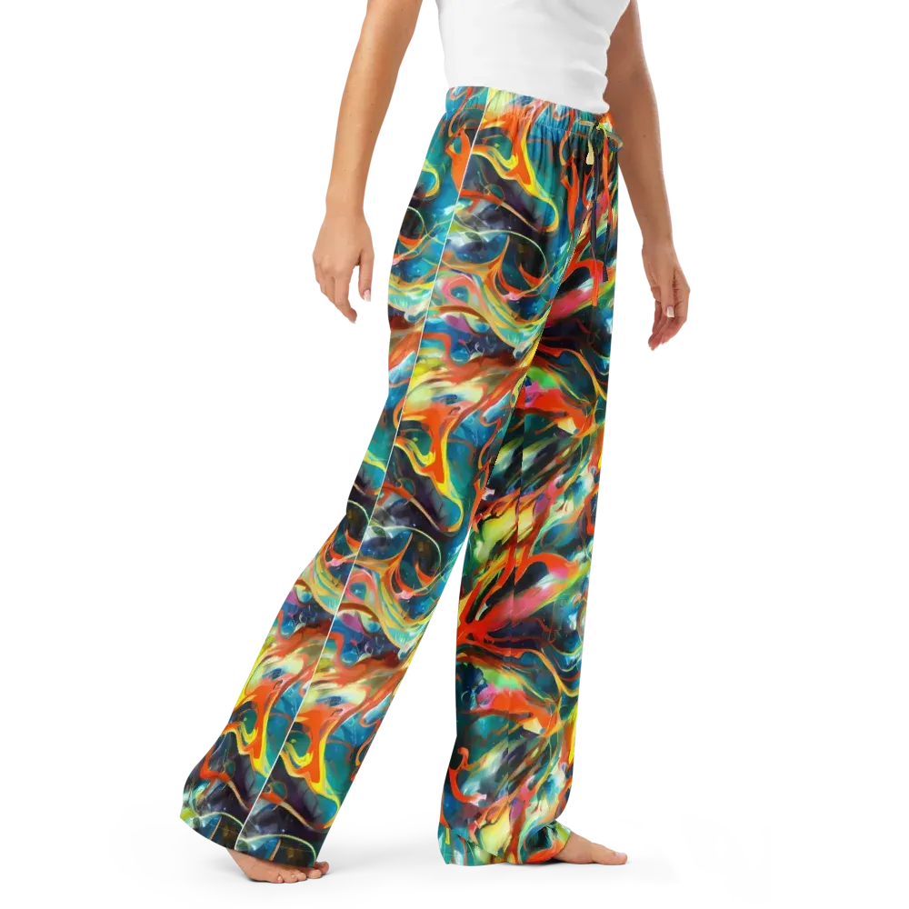 Cecily’s Swirl on Women's Pajama Pants — Right Front