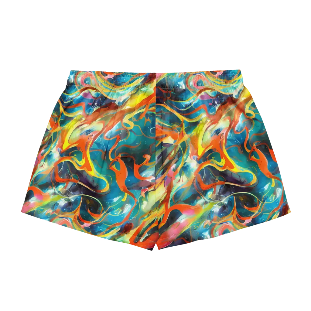 Cecily’s Swirl on Women's Pajama Shorts — Back
