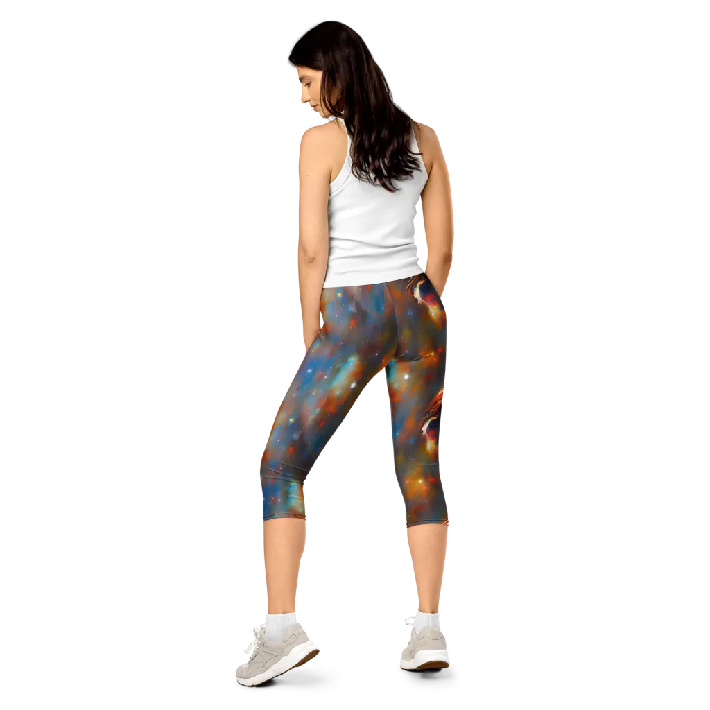 Asterglow Veil on Capri Leggings — Back