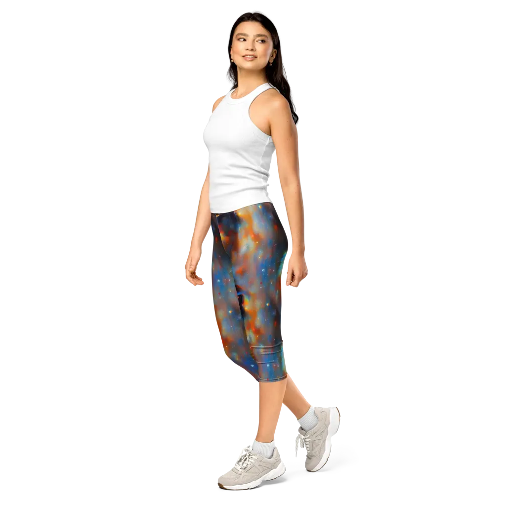 Asterglow Veil on Capri Leggings — Left Front