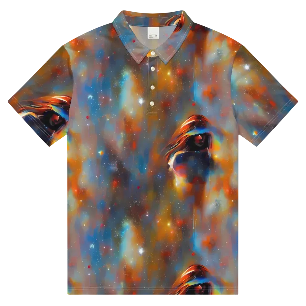 Asterglow Veil on Men's Slim Fit Polo Shirt — Front
