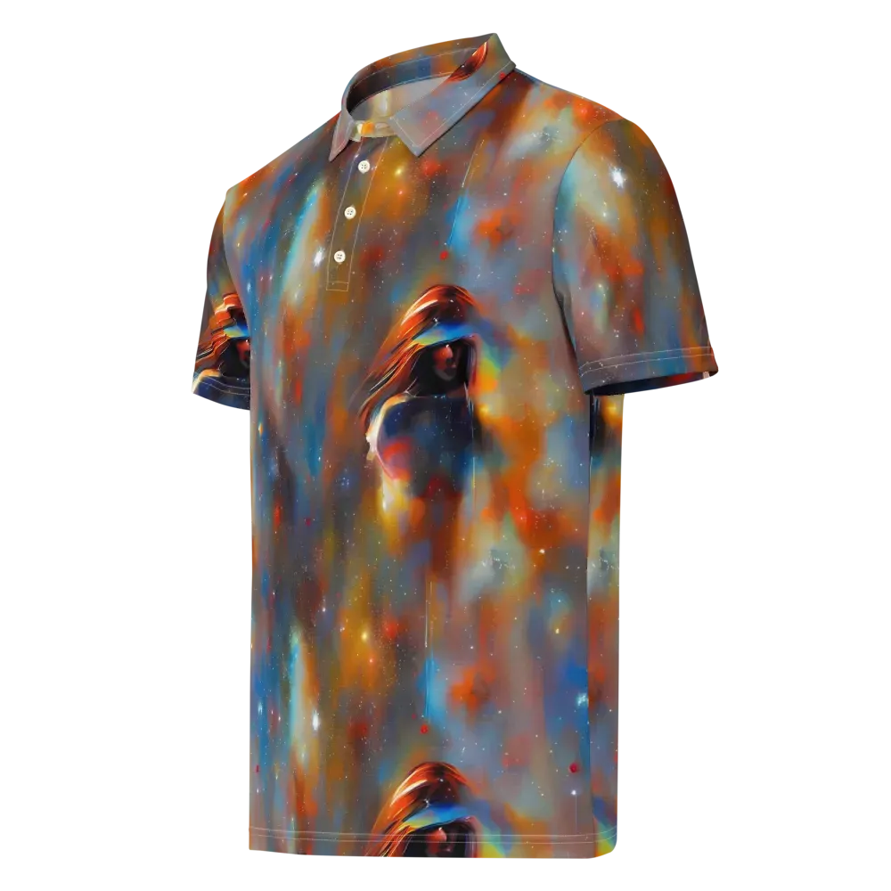 Asterglow Veil on Men's Slim Fit Polo Shirt — Left Front
