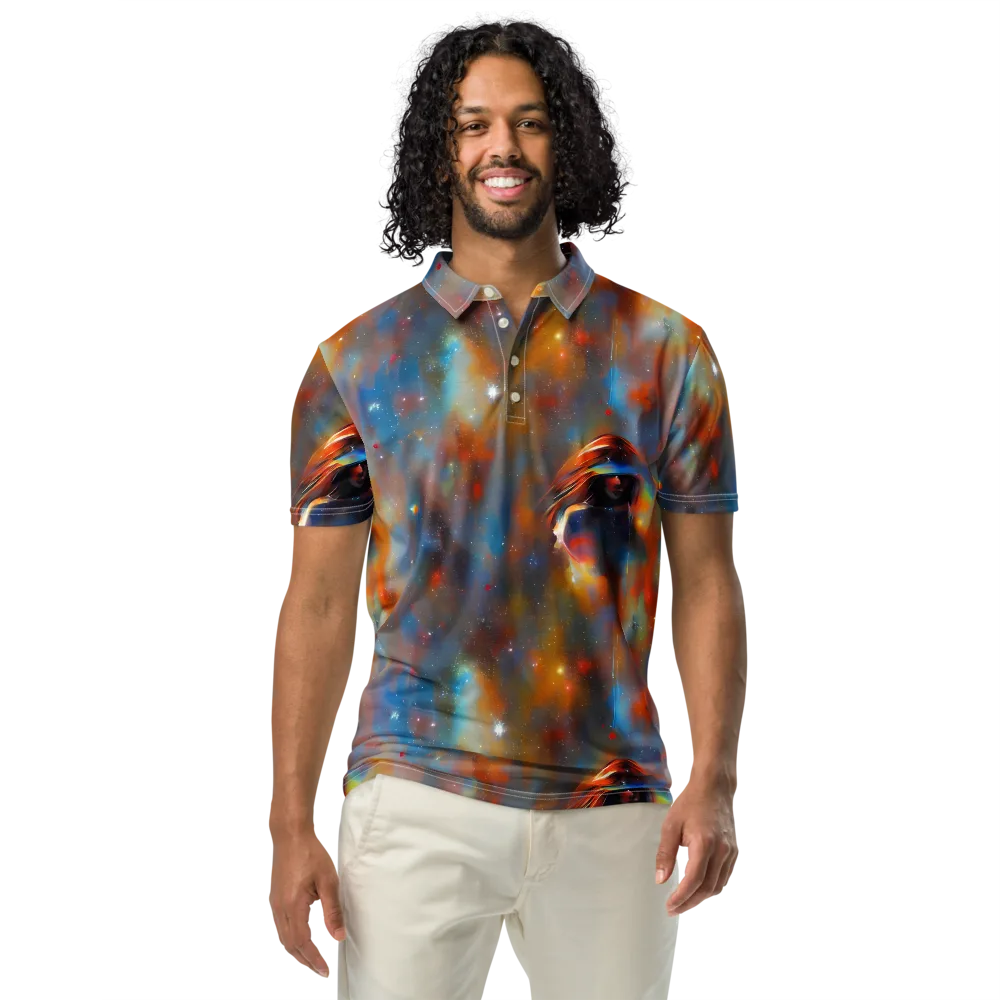 Asterglow Veil on Men's Slim Fit Polo Shirt — Front