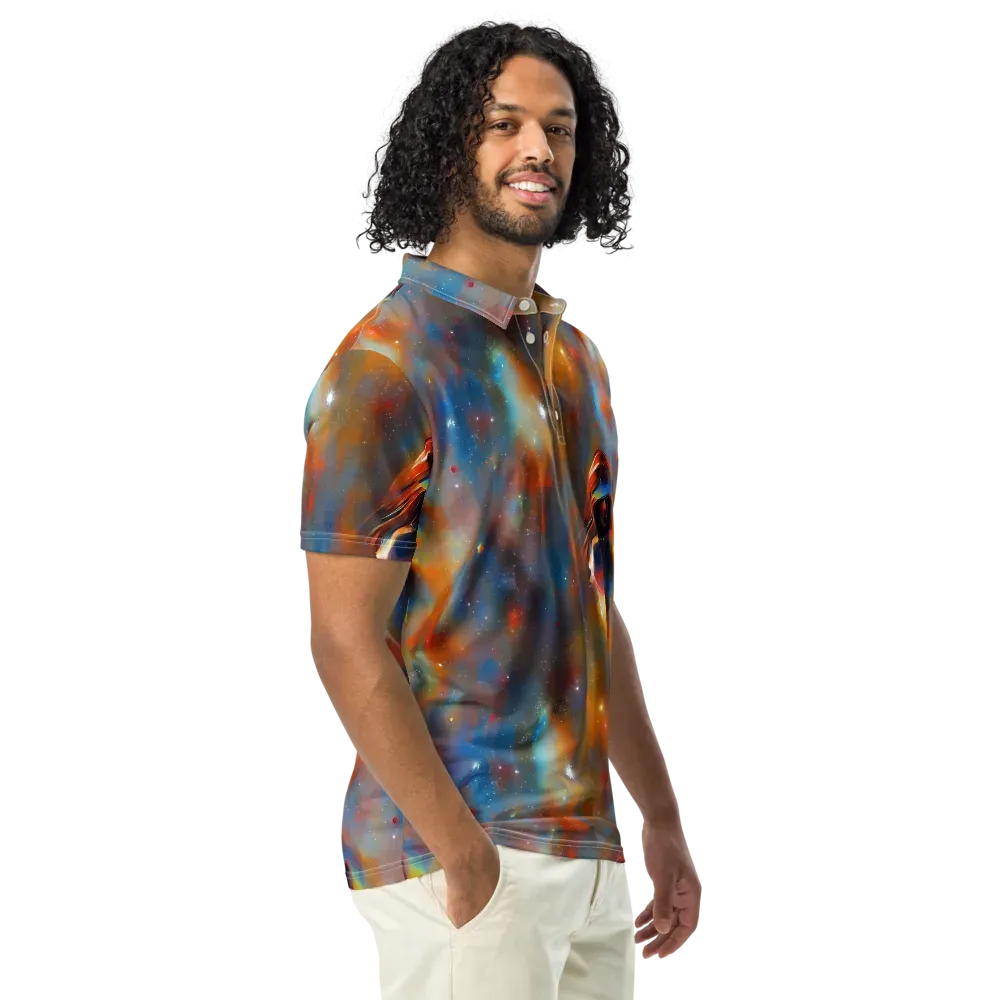 Asterglow Veil on Men's Slim Fit Polo Shirt — Right Front